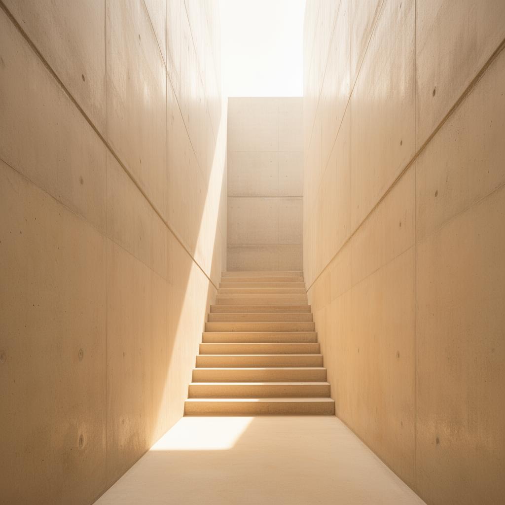 Architectural corridor with stairs